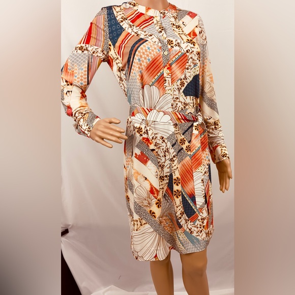 Etcetera Retro Inspired Design Belted Jersey Long Sleeve Lined  Dress Si… - Picture 1 of 11
